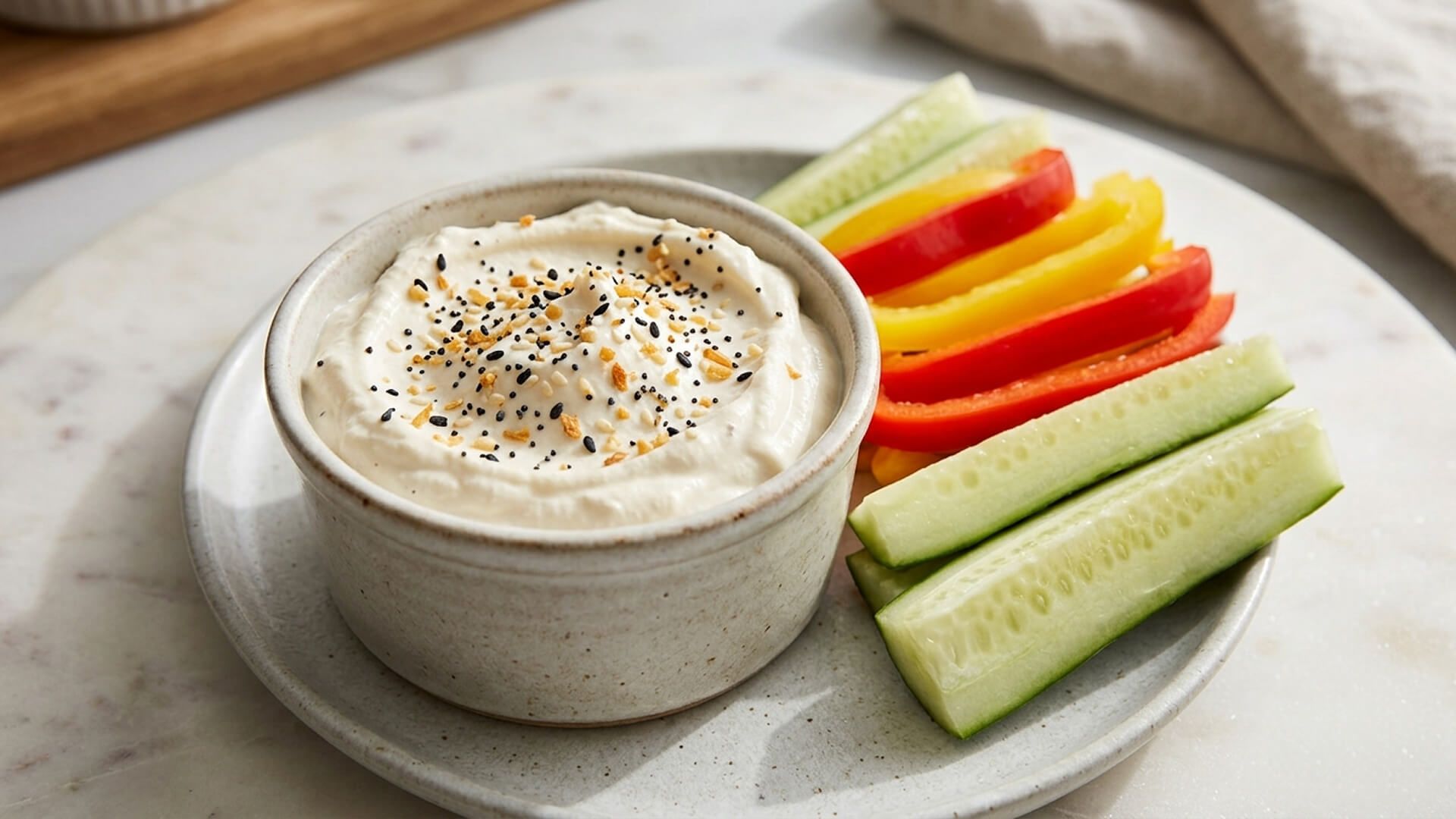 Preview of Whipped Cottage Cheese Dip with Veggies